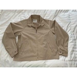 Vintage London Fog Reeves Golf Jacket Men's Size 42 R Khaki Gold Dacron USA Made